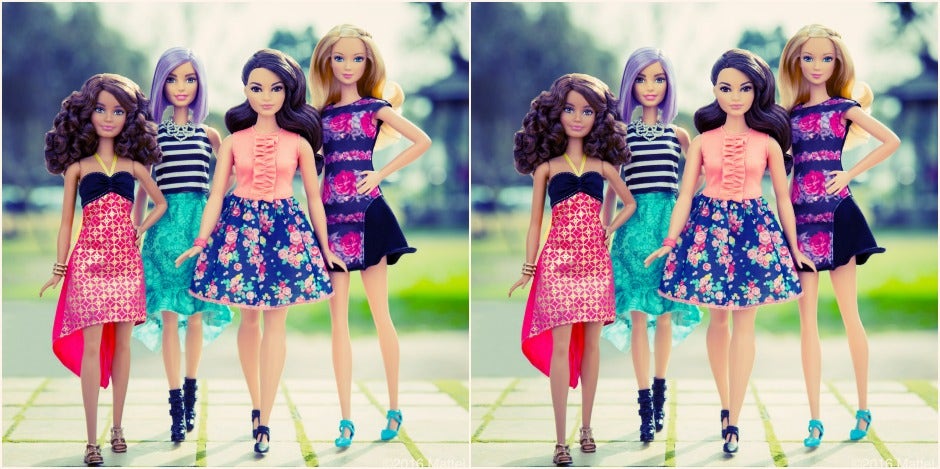 Different clearance size barbies